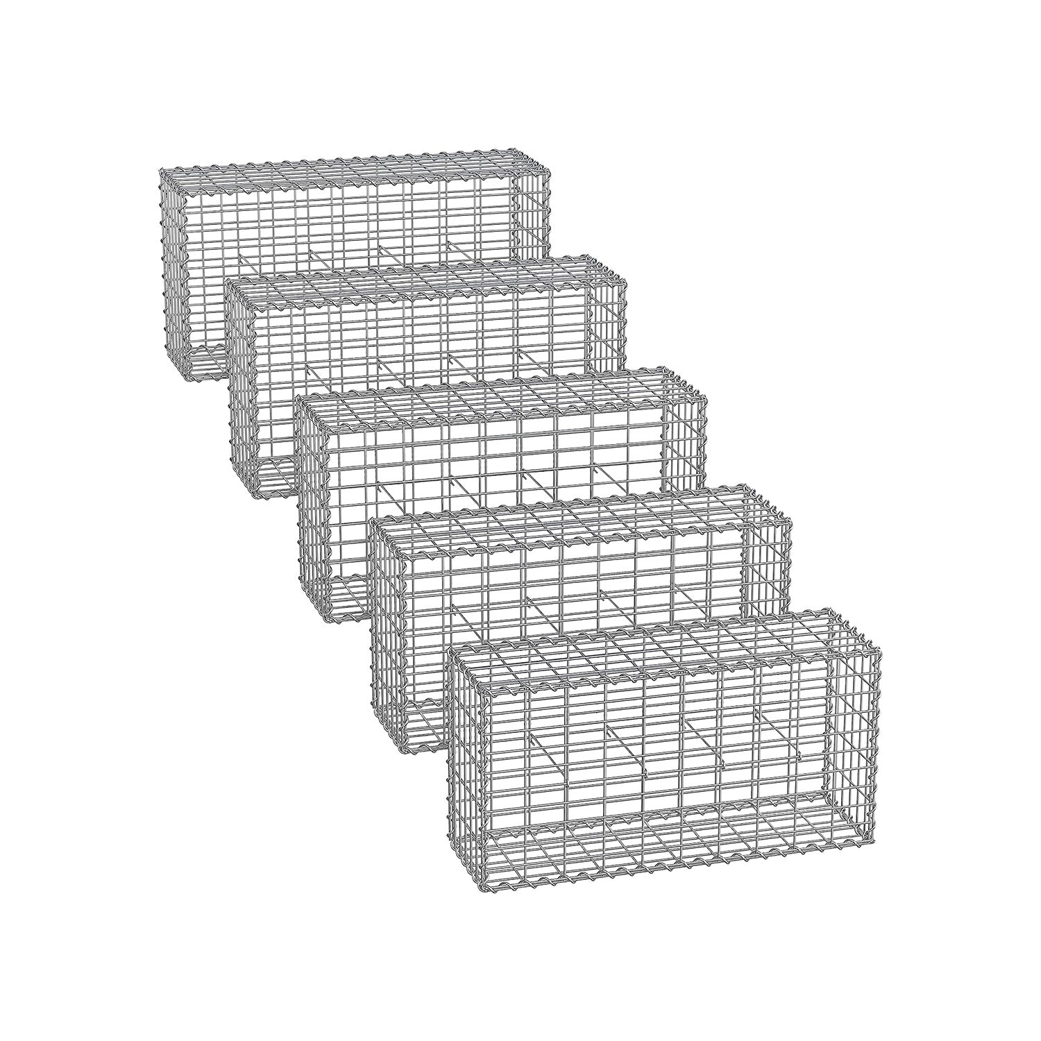 5 Gabions 100 x 50 x 30 cm