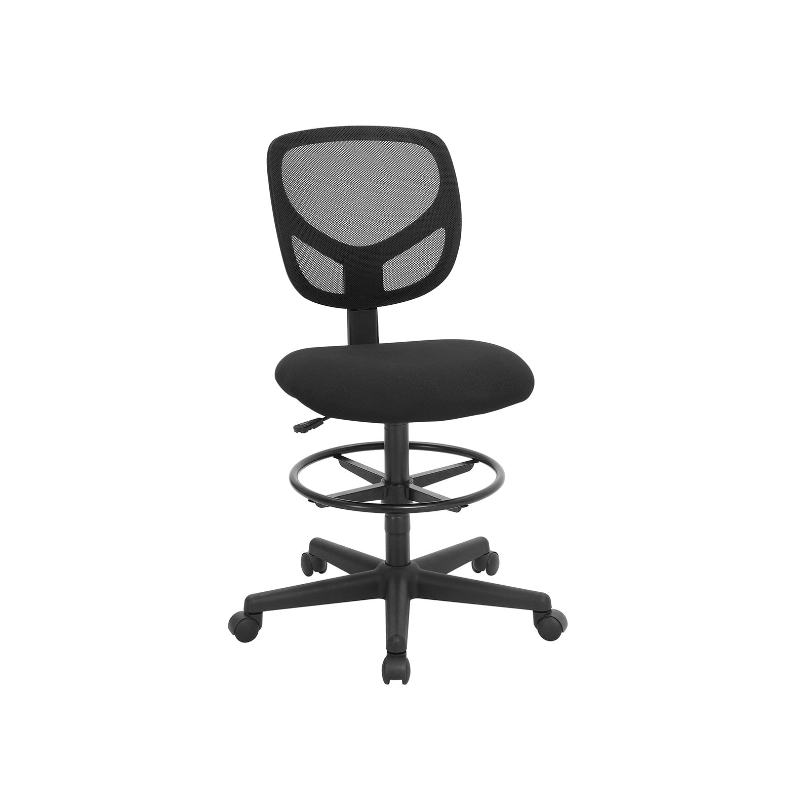 Chaise de travail ergonomique haute avec repose-pieds circulaire